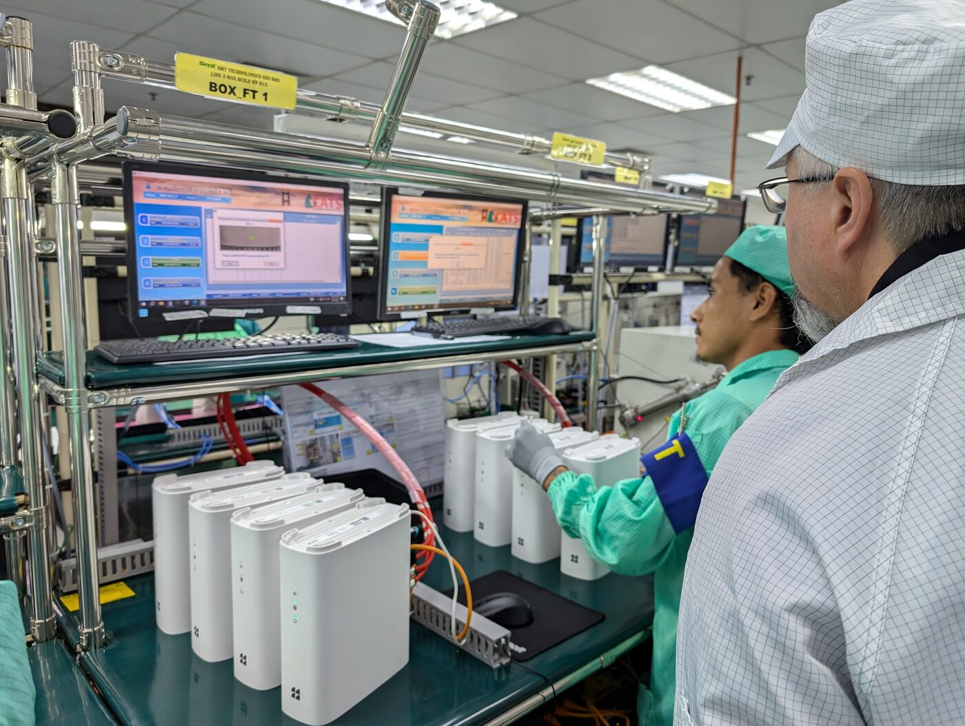 Factory test station